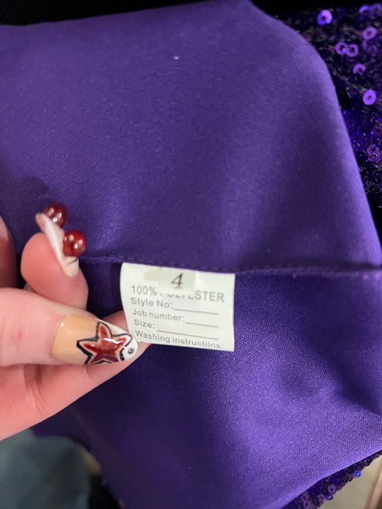 Source Unknown Purple Sequin Spaghetti-Strap Maxi Gown - Picture 2 of 8